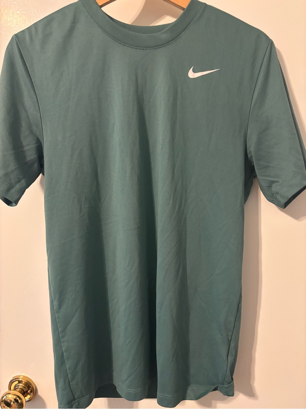 Nike Teal Short Sleeve Crew Neck Tee with White Swoosh